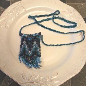 Boho Beaded Pouch Necklace